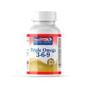 Triple Omega 3-6-9 1200 mg (Vitamin E, Flaxseed Oil, Borage Seed Oil, Fish Oil) 120 Softgels