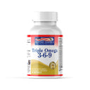 Triple Omega 3-6-9 1200 mg (Vitamin E, Flaxseed Oil, Borage Seed Oil, Fish Oil) 30 Softgels